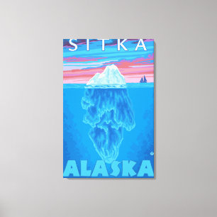 Impressão Em Tela Secção transversal do iceberg - Sitka, Alaska