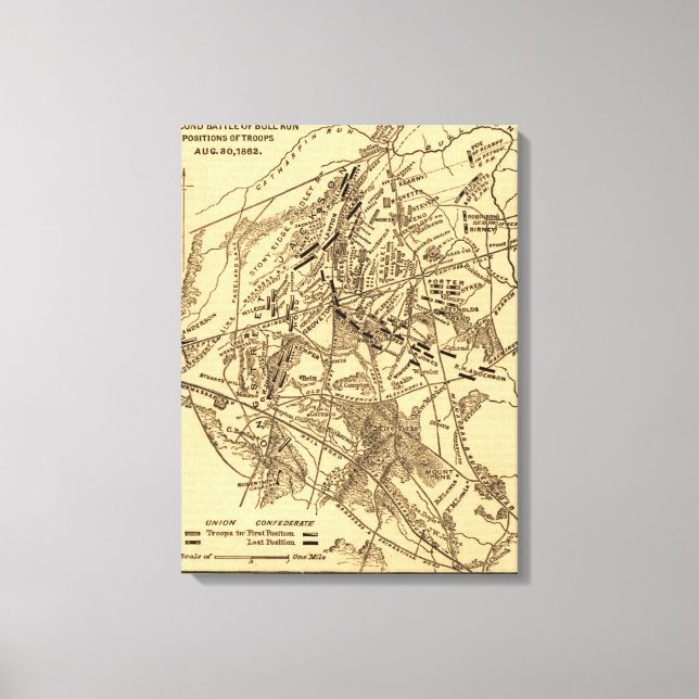 Impressão Em Tela Segunda Batalha de Bull Run 5 (Frente)