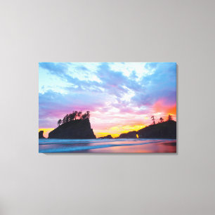 Impressão Em Tela Segunda Praia ao pôr do sol, Washington