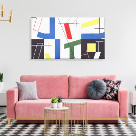 Impressão Em Tela Seis espaços com cruzamentos | Sophie Taeuber-Arp 