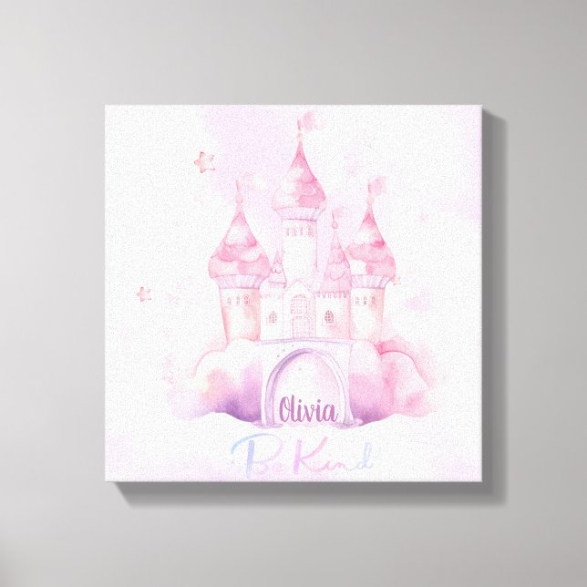 Impressão Em Tela Seja gentil no Palácio da Nuvem Rosa personalizáve (Frente)