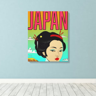 Impressão Em Tela Seja Linda Garota Geisha