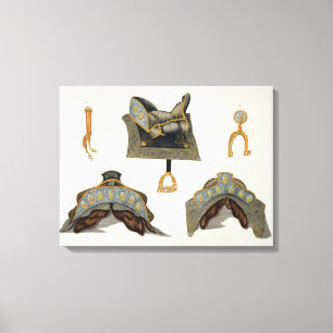 Impressão Em Tela Selas e dentes retos, placa 'de uma história do D