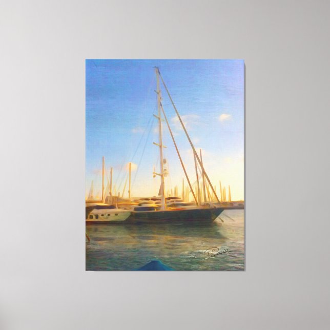 Impressão Em Tela Sem velas Mar Sol Dia Praia Israel Herzlia (Frente)