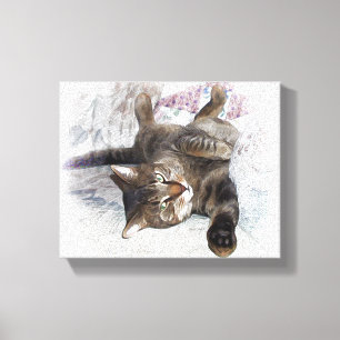 Impressão Em Tela Senhor Cat no sofá