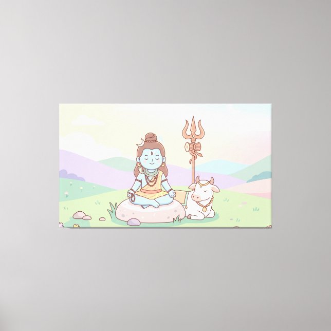 Impressão Em Tela Senhor Shiva (Frente)