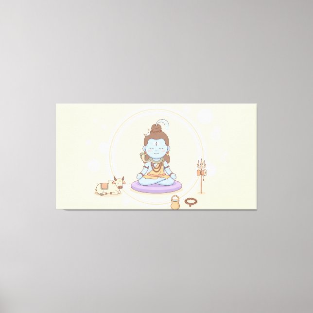Impressão Em Tela Senhor Shiva (Frente)