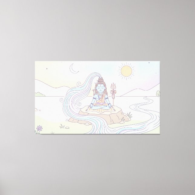 Impressão Em Tela Senhor Shiva (Frente)