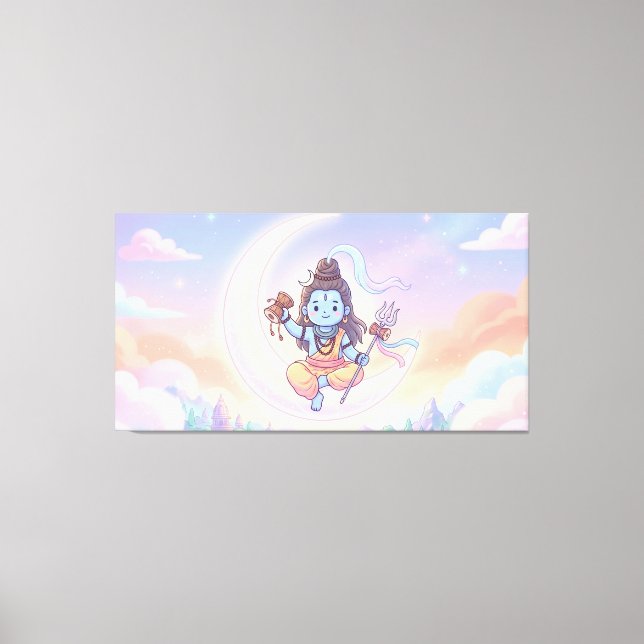 Impressão Em Tela Senhor Shiva (Frente)