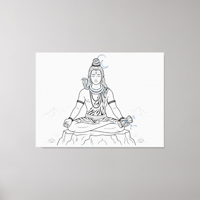 Impressão Em Tela Senhor Shiva (Frente)