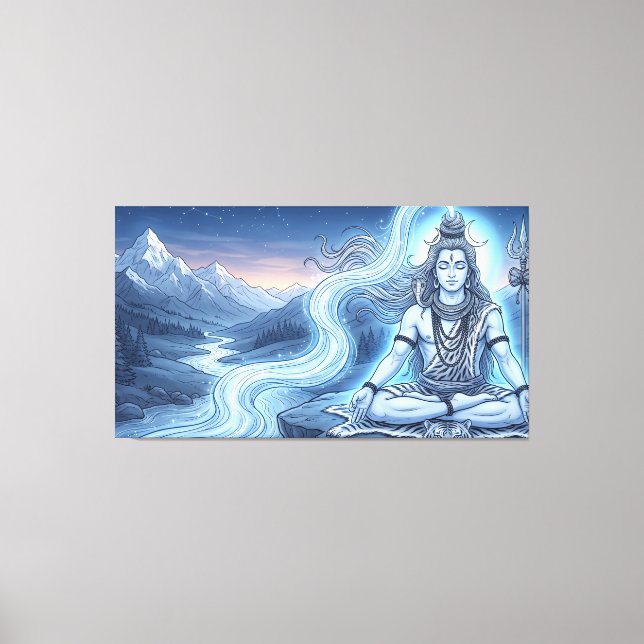 Impressão Em Tela Senhor Shiva (Frente)