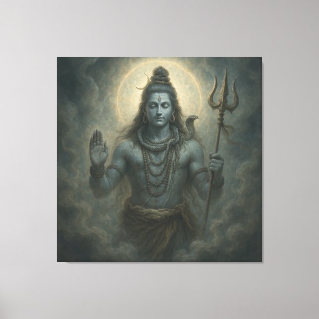 Impressão Em Tela Senhor Shiva (Frente)