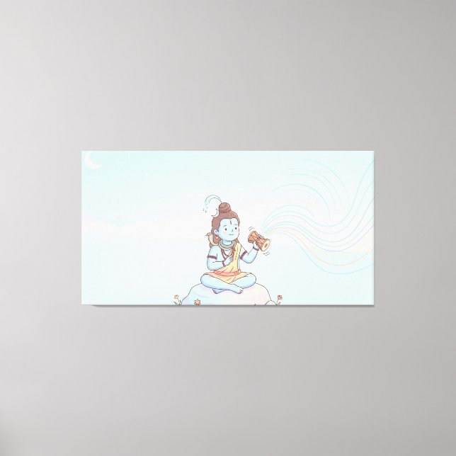 Impressão Em Tela Senhor Shiva (Frente)