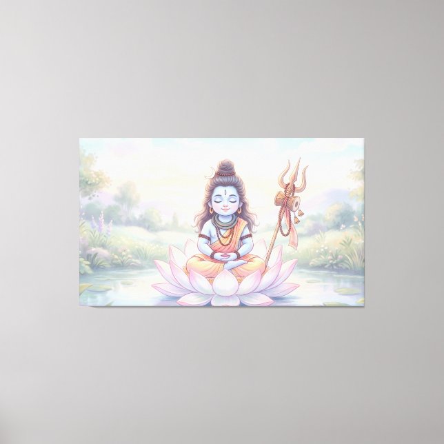 Impressão Em Tela Senhor Shiva (Frente)