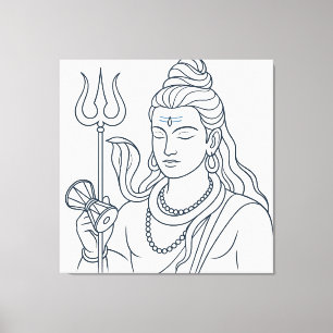 Impressão Em Tela Senhor Shiva