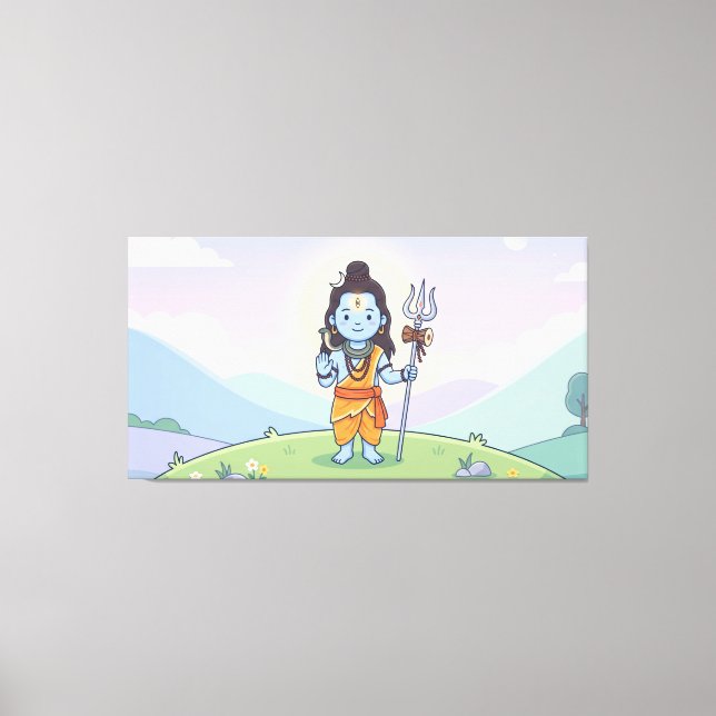 Impressão Em Tela Senhor Shiva (Frente)