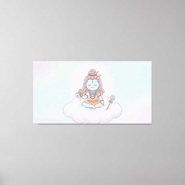 Impressão Em Tela Senhor Shiva (Frente)