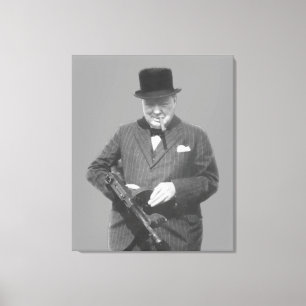 Impressão Em Tela Senhor Winston Churchill
