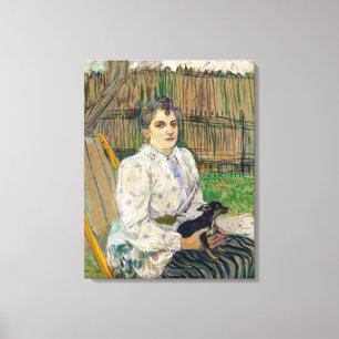 Impressão Em Tela Senhora Com Um Cão