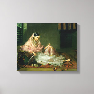 Impressão Em Tela Senhora muçulmana Reclining, 1789 (óleo em canva