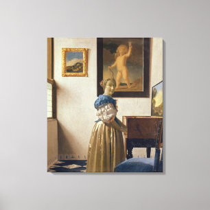 Impressão Em Tela Senhora que está no Virginal, c.1672-73