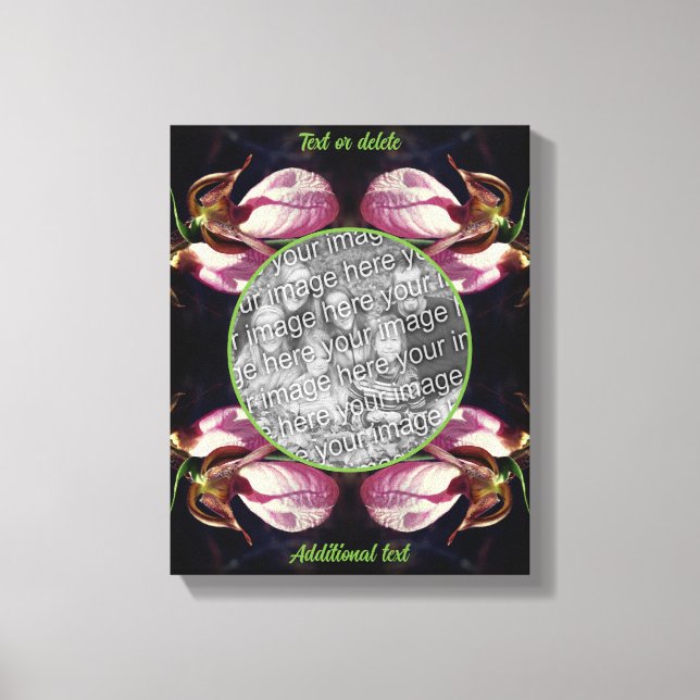 Impressão Em Tela Senhora Rosa Orquídea Slipper Crie Sua Própria Fot (Frente)