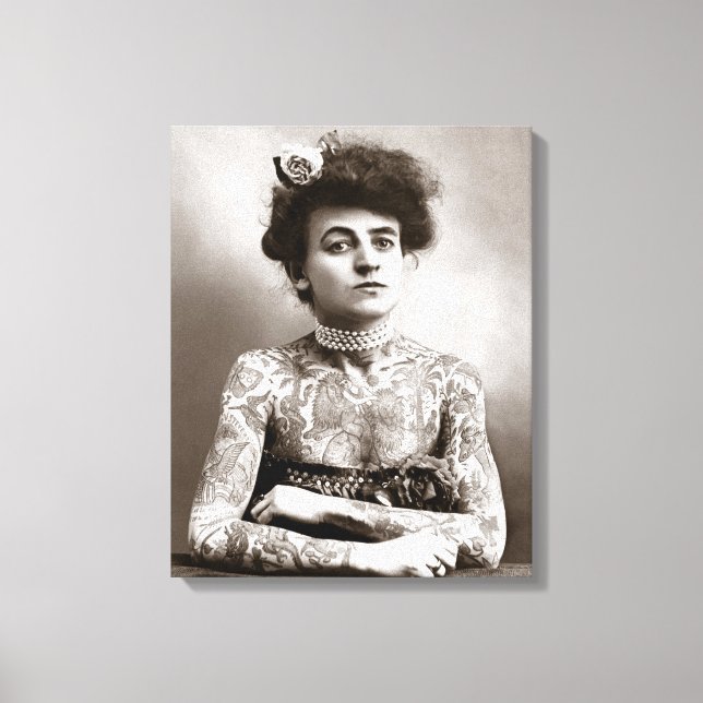 Impressão Em Tela Senhora Tatuada, 1907 (Frente)