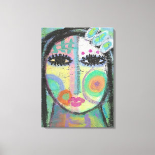 Impressão Em Tela Sentindo a pintura em acrílico de Groovy Abstrato