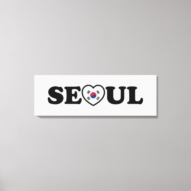 Impressão Em Tela Seoul Love Heart Taegeukgi Flag (Frente)