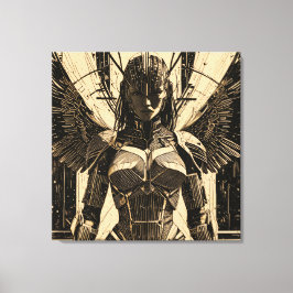 Impressão Em Tela Seraph Engel in Steinrüstung - Geometrisch