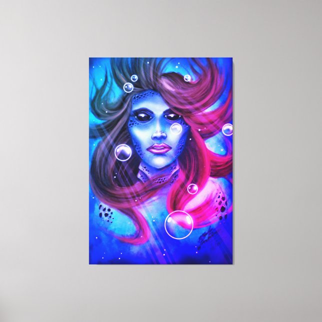 Impressão Em Tela Sereia (Frente)