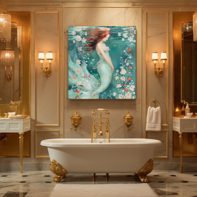 Impressão Em Tela Sereia (For illustration Purposes Only.
Actual Size May Vary.)