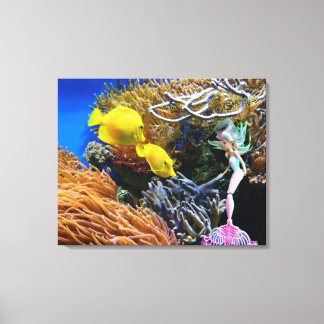 Impressão Em Tela Sereia Famosa do Mundo.