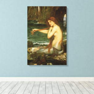 Impressão Em Tela Sereia por John William Waterhouse