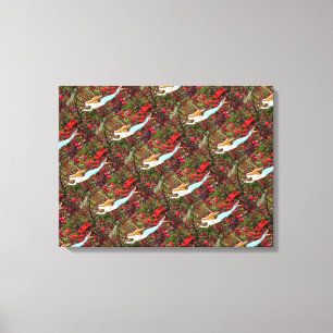 Impressão Em Tela sereias de cauda azul mergulhando