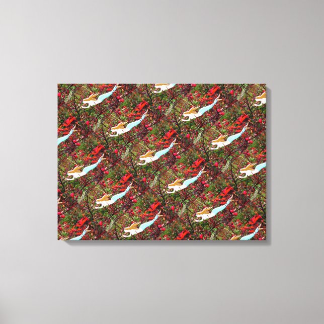 Impressão Em Tela sereias de mergulho de cauda azul (Frente)