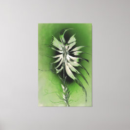 Impressão Em Tela Serene Flower on Green