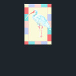 Impressão Em Tela Serene Ibis Bird Coastal Pastel Checkered Design<br><div class="desc">Elevem o vosso decor com este design de sereno pastel costeiro de aves do ibis, perfeito para amantes de aves e entusiastas costeiros. Os íbis graciosos, renderizados em tons brancos e rosa macios, ficam elegantemente dentro de um sutil quadro de cores pastel. Ideal para adicionar um toque litorâneo calmo à...</div>