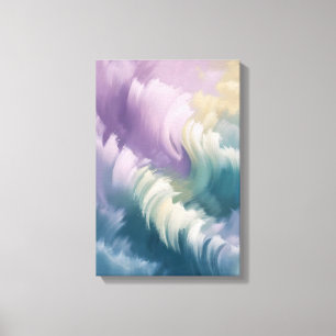 Impressão Em Tela Serene Pastel Abstrato Wave Dreamy Art