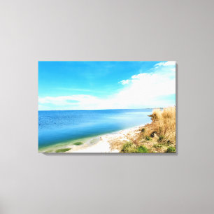 Impressão Em Tela Serene Shoreline e Ocean Ver Fotografia da Naturez