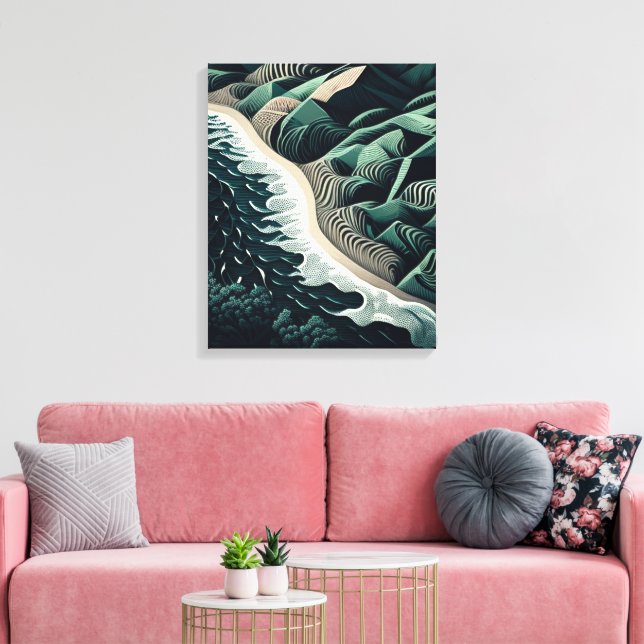 Impressão Em Tela Serene Shores (Insitu(Sala de estar))