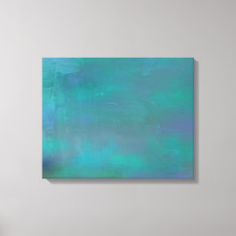 Impressão Em Tela Serenidade abstrato Verde e Roxo