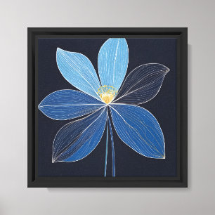 Impressão Em Tela Serenidade Celestial: Um Sonho de Lotus Azul
