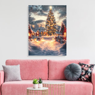 Impressão Em Tela Serenidade da Véspera de Natal - Pintura a Óleo