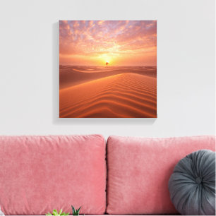Impressão Em Tela Serenidade do Deserto - Dunas do Ouro na Arte Bela
