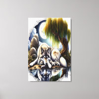 Serenidade Ligada A Lobo Desmoronante24x36
