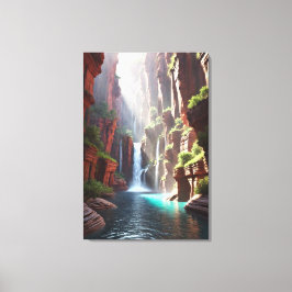 Impressão Em Tela Serenity Falls: Fuga Majestosa pelo Canyon