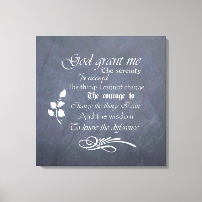 Impressão Em Tela Serenity Prayer Chalkboard Wall Art, escolha o tam (Frente)