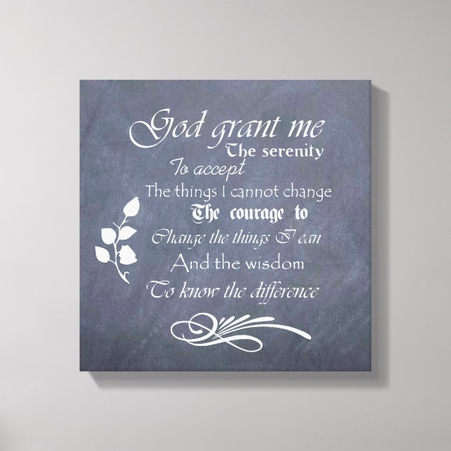 Impressão Em Tela Serenity Prayer Chalkboard Wall Art, escolha o tam (Frente)