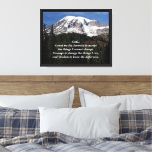 Impressão Em Tela Serenity Prayer Monte Rainier Fotográfico